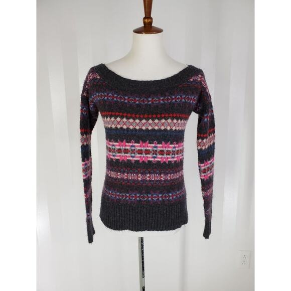 AMERICAN EAGLE Women's Multi Colored Patterned Sweater Sz S - Picture 1 of 8
